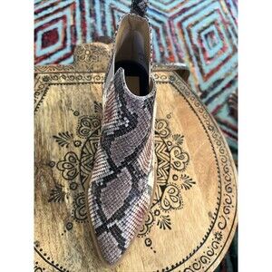 Dolce Vita Booties Women's Size 6 Gray-purple Ankle Boots Faux Snakeskin
